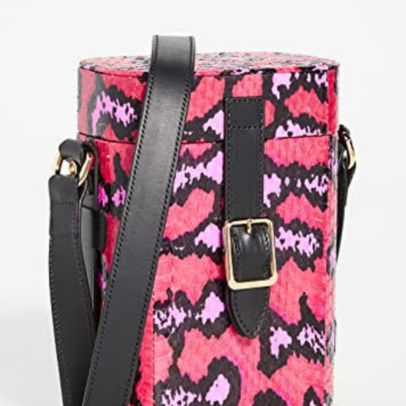 NWT Officina del Poggio miniature safari bag in fuchsia leopard - Picture 4 of 4